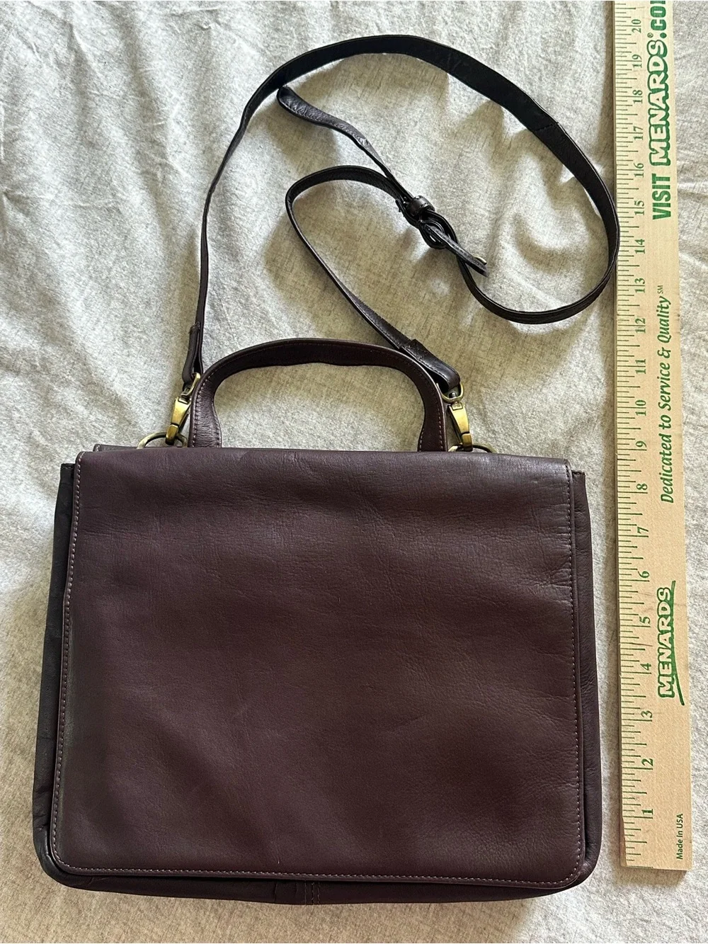 Classic Brown Leather Crossbody Tote for Men